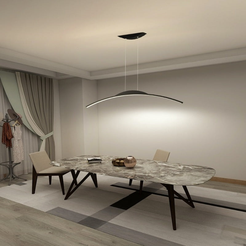 Dining Room Island LED Chandelier Modern Nordic Restaurant Simple Long Lighting Hanging Fixtures For Office Bar Coffee Art Lamps - AiDeco.co.uk