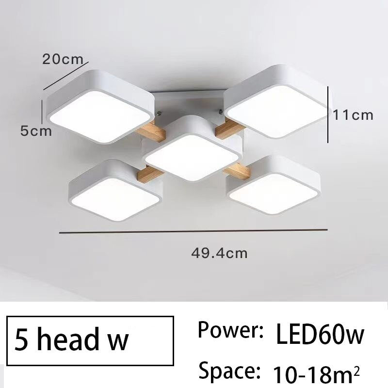 Modern bedroom ceiling pendant lights living room LED ceiling lights simple indoor lights kitchen lights wood art ceiling lamp - AiDeco.co.uk