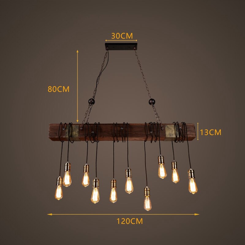 Antique Industrial Retro Wood LED Ceiling - AiDeco.co.uk