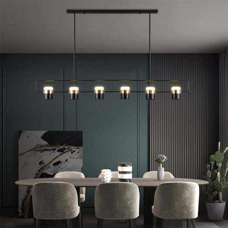 Dining Room Chandelier Strip Lamp Nordic Lamps Modern Minimalist Bar  Art Lamp - AiDeco.co.uk
