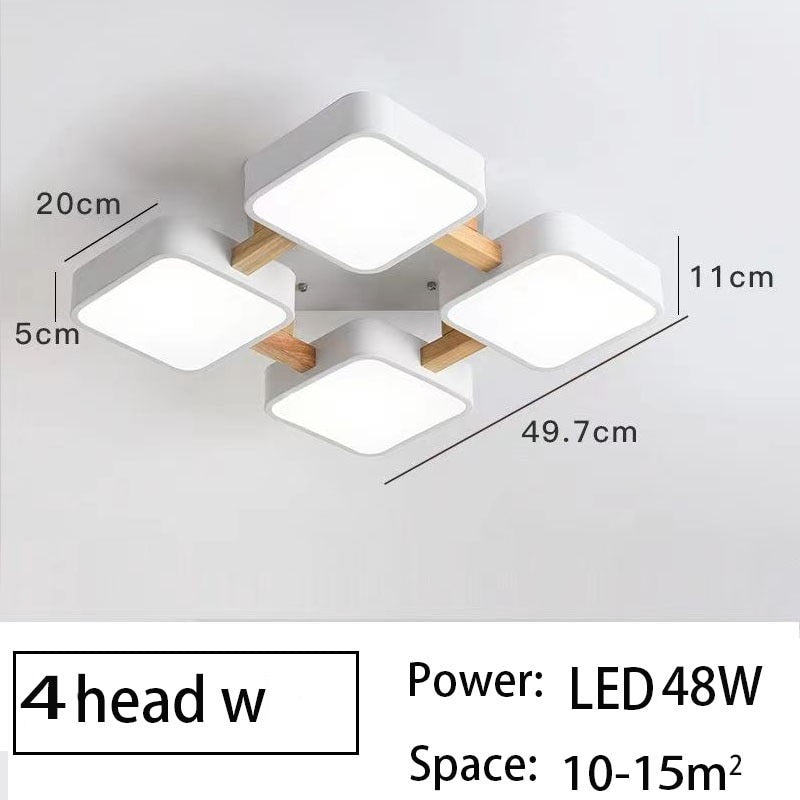 Modern bedroom ceiling pendant lights living room LED ceiling lights simple indoor lights kitchen lights wood art ceiling lamp - AiDeco.co.uk