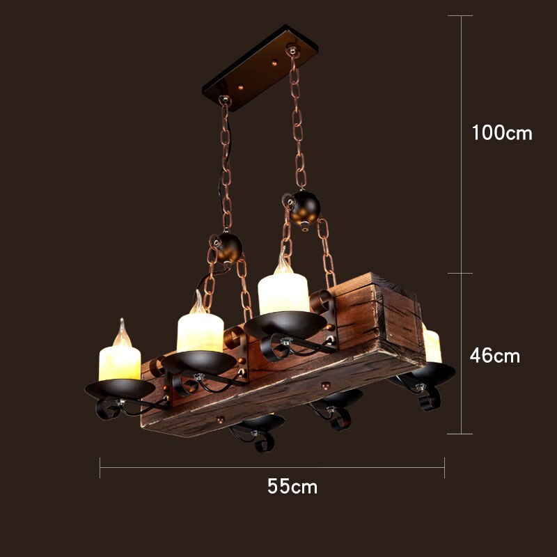 Antique Industrial Retro Wood LED Ceiling - AiDeco.co.uk