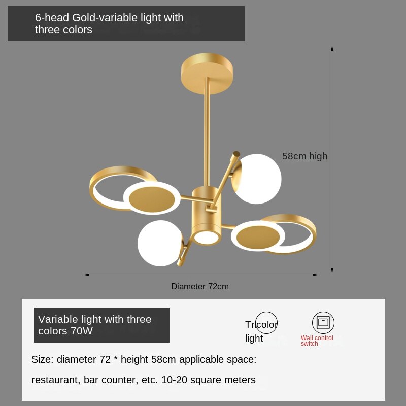 Chandelier Nordic lamps Modern Minimalist - AiDeco.co.uk