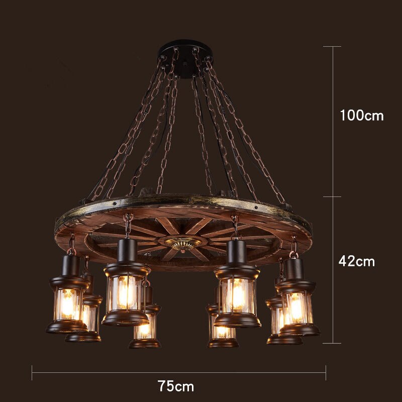 Antique Industrial Retro Wood LED Ceiling - AiDeco.co.uk