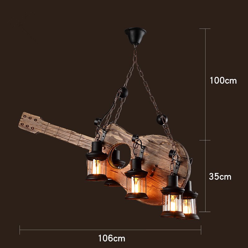 Antique Industrial Retro Wood LED Ceiling - AiDeco.co.uk