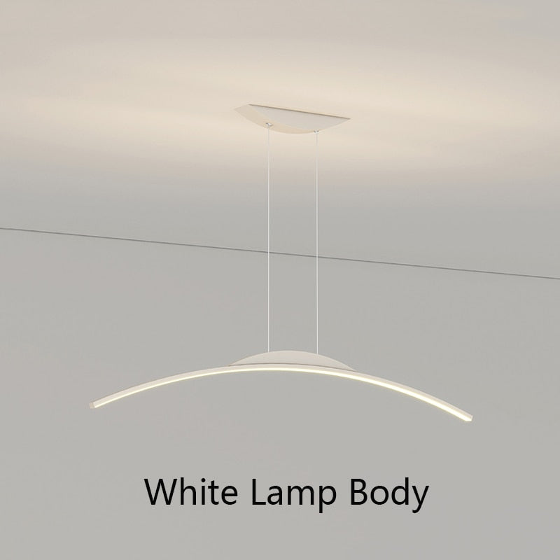 Dining Room Island LED Chandelier Modern Nordic Restaurant Simple Long Lighting Hanging Fixtures For Office Bar Coffee Art Lamps - AiDeco.co.uk