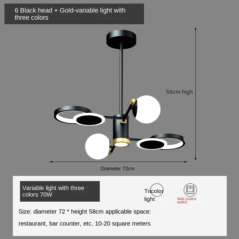 Chandelier Nordic lamps Modern Minimalist - AiDeco.co.uk