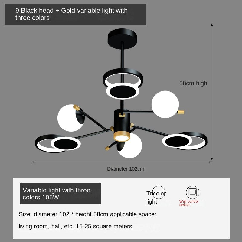 Chandelier Nordic lamps Modern Minimalist - AiDeco.co.uk