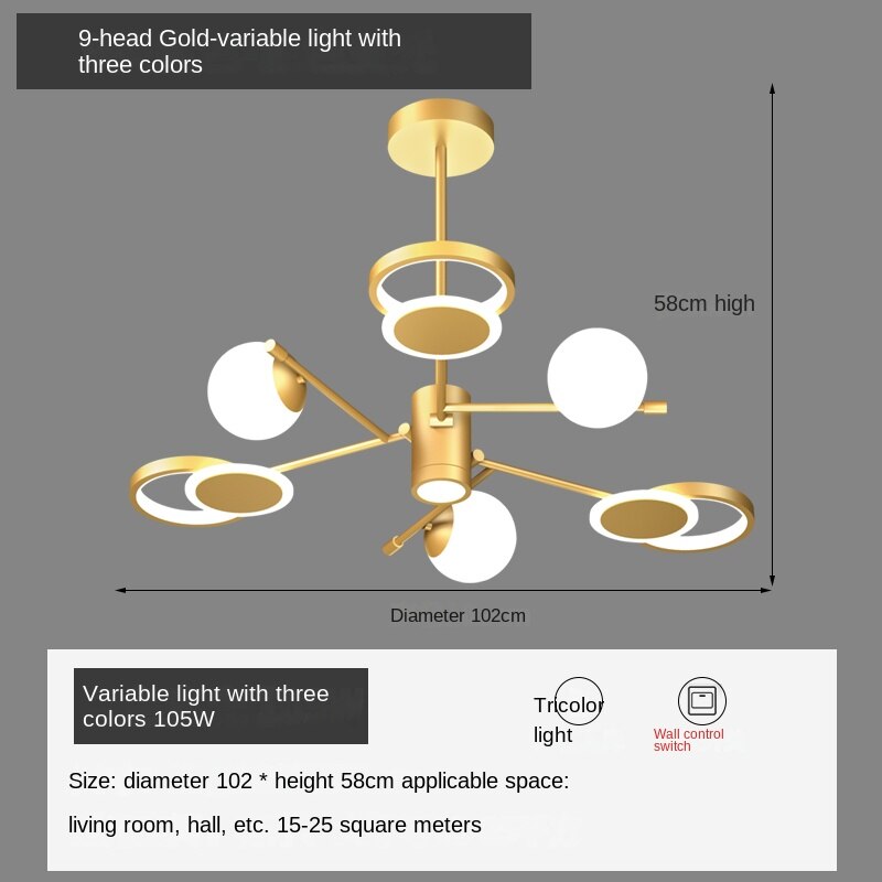 Chandelier Nordic lamps Modern Minimalist - AiDeco.co.uk