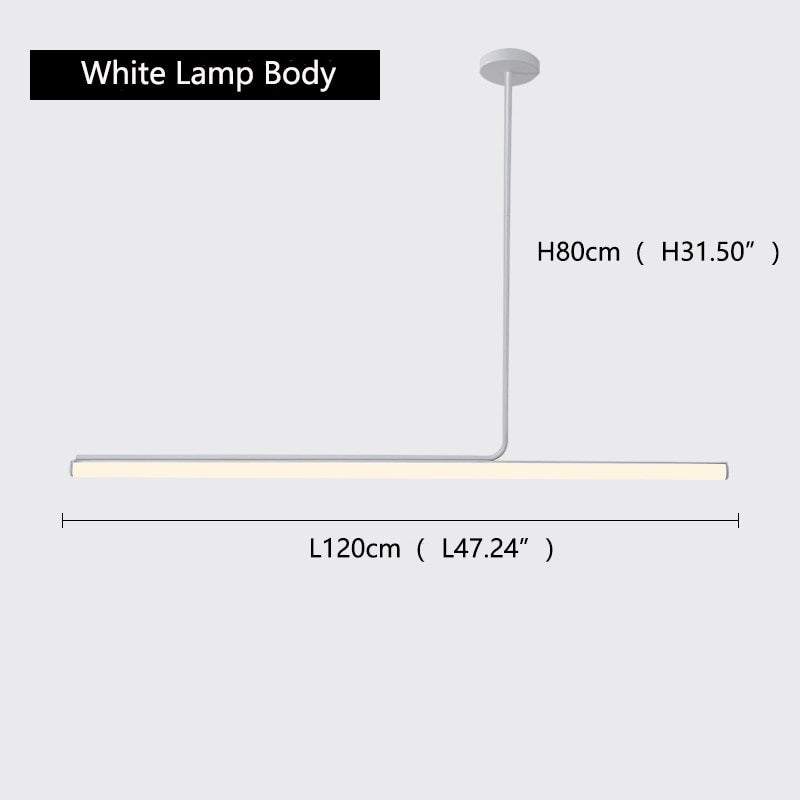Simple Modern Nordic LED Chandelier Lighting Dining Room Kitchen Island Long Hanging Lamp Restaurant Bar Coffee Shop Luminaires - AiDeco.co.uk