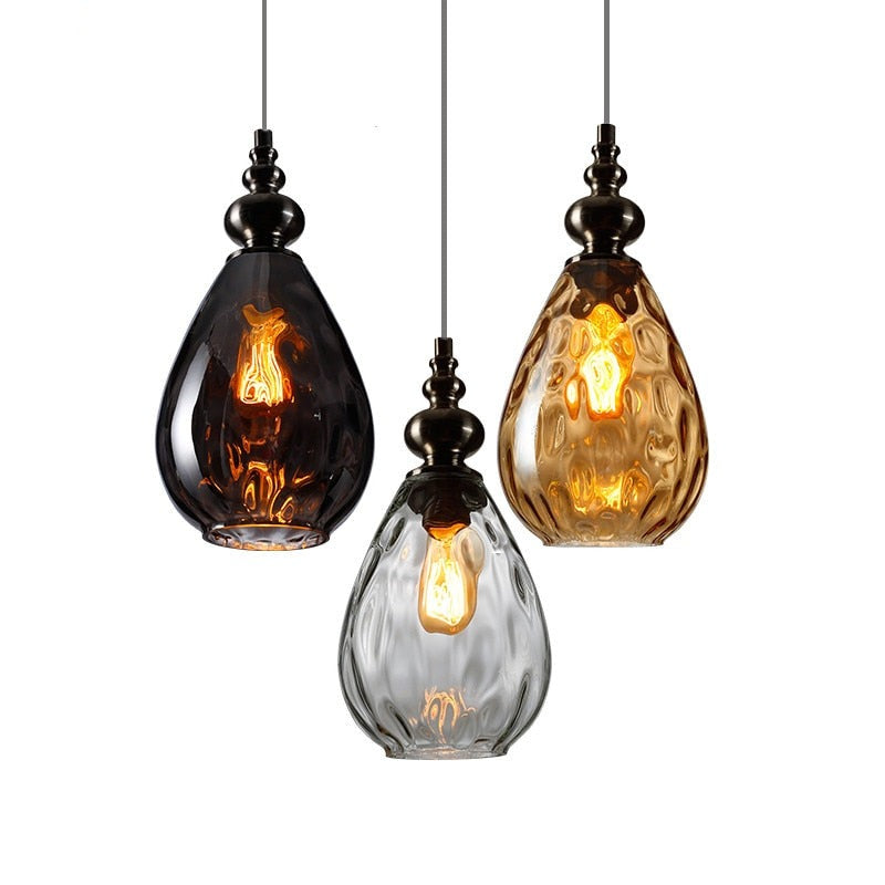 Sergia - Modern Nordic Drop Glass Pendant Lamp - AiDeco.co.uk