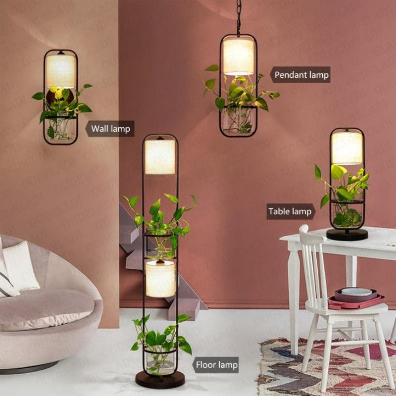 Modern Botanical Planter Lamp - AiDeco.co.uk