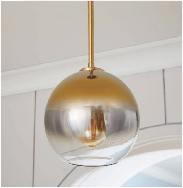 Nordic Glass Pendant Light Champagne Amber, Iconic Silver, Transparent - AiDeco.co.uk
