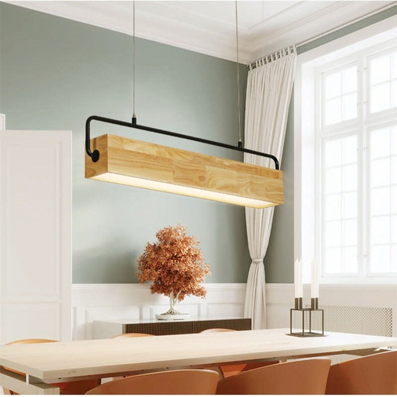 Wooden Adelbert LED Hanging Lamp - AiDeco.co.uk