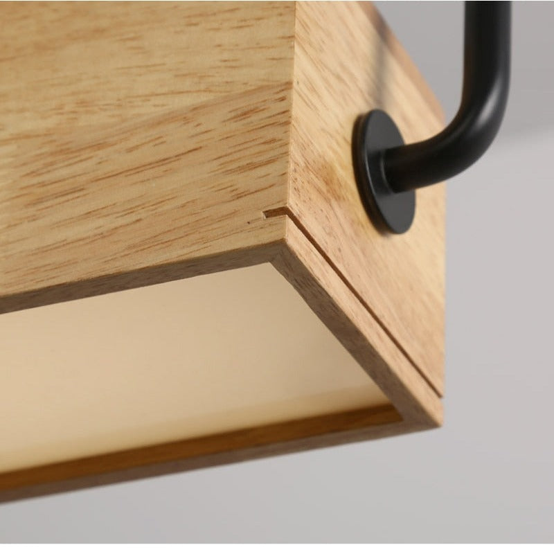 Wooden Adelbert LED Hanging Lamp - AiDeco.co.uk