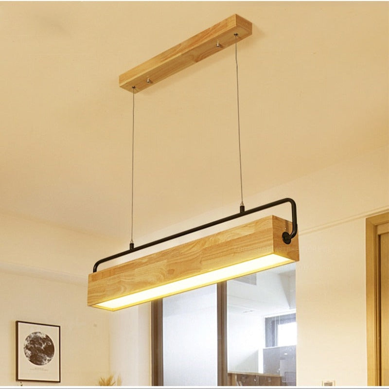Wooden Adelbert LED Hanging Lamp - AiDeco.co.uk