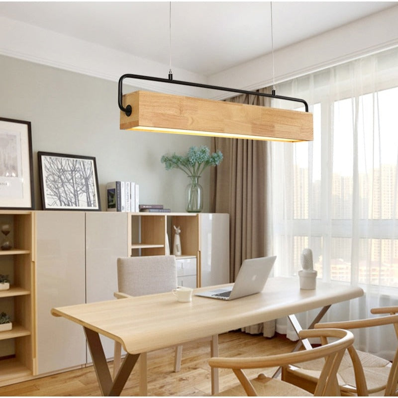 Wooden Adelbert LED Hanging Lamp - AiDeco.co.uk