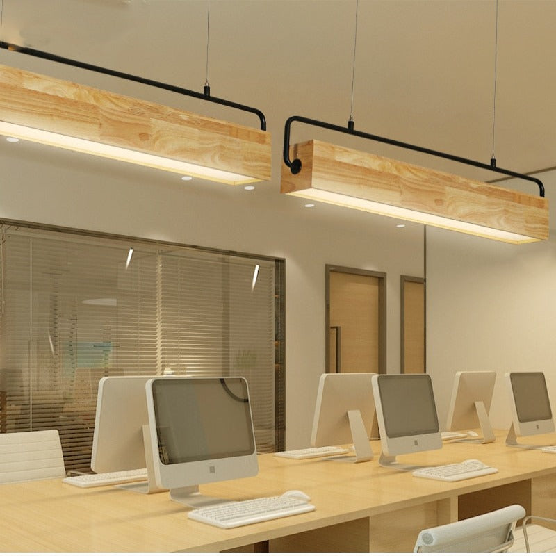 Wooden Adelbert LED Hanging Lamp - AiDeco.co.uk