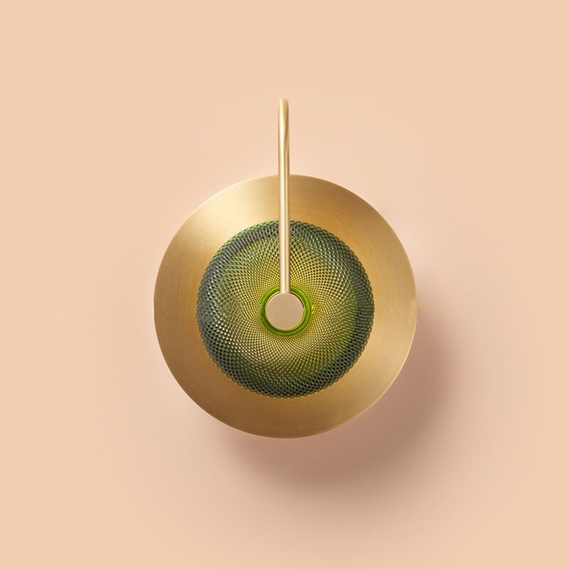 Circular Modern Art Deco Green Wall Lamp - AiDeco.co.uk