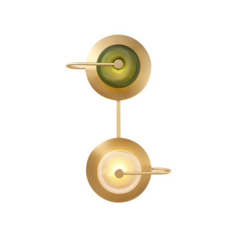 Circular Modern Art Deco Green Wall Lamp - AiDeco.co.uk