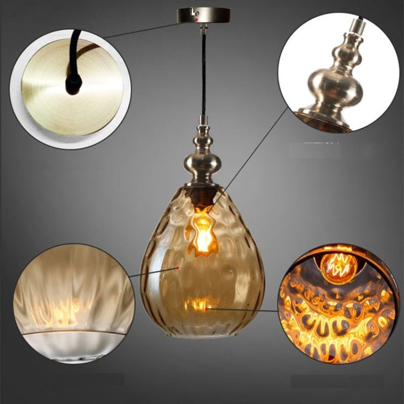 Sergia - Modern Nordic Drop Glass Pendant Lamp - AiDeco.co.uk