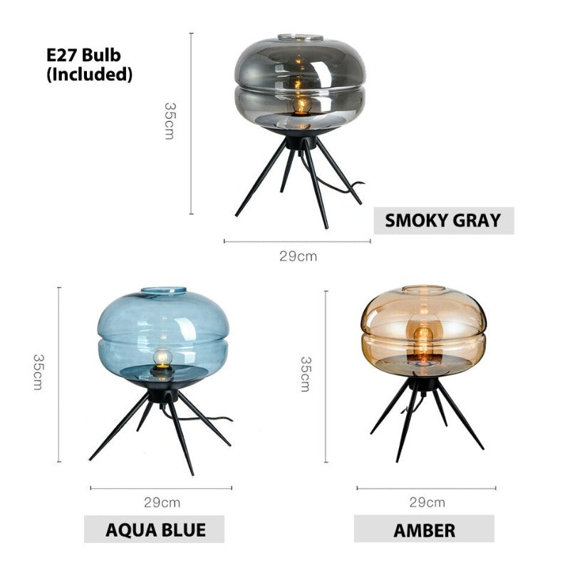 Adler - Glass Dome Table Lamp - AiDeco.co.uk