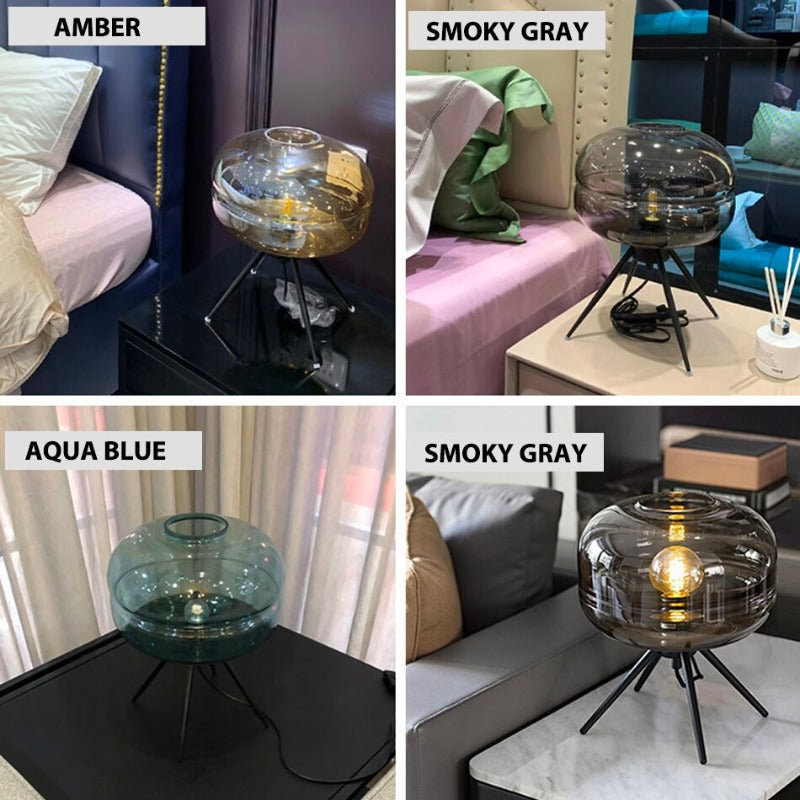 Adler - Glass Dome Table Lamp - AiDeco.co.uk