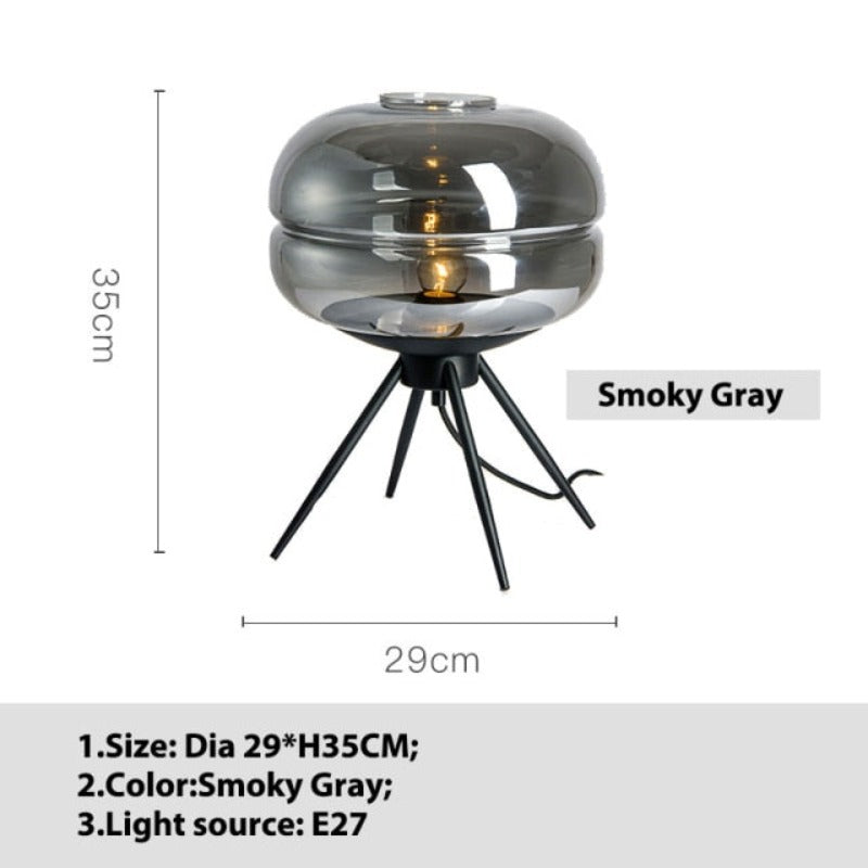 Adler - Glass Dome Table Lamp - AiDeco.co.uk
