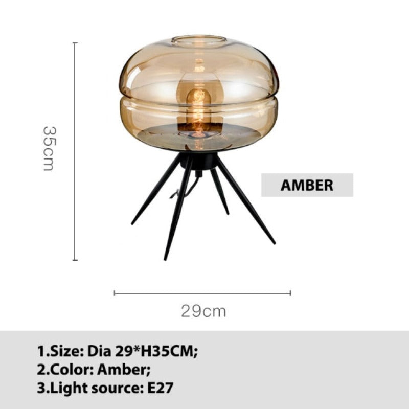 Adler - Glass Dome Table Lamp - AiDeco.co.uk