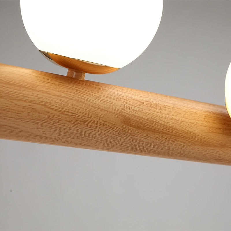 Bulbs Collar Wooden Chandelier - AiDeco.co.uk