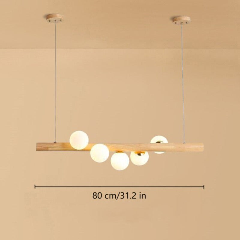 Bulbs Collar Wooden Chandelier - AiDeco.co.uk