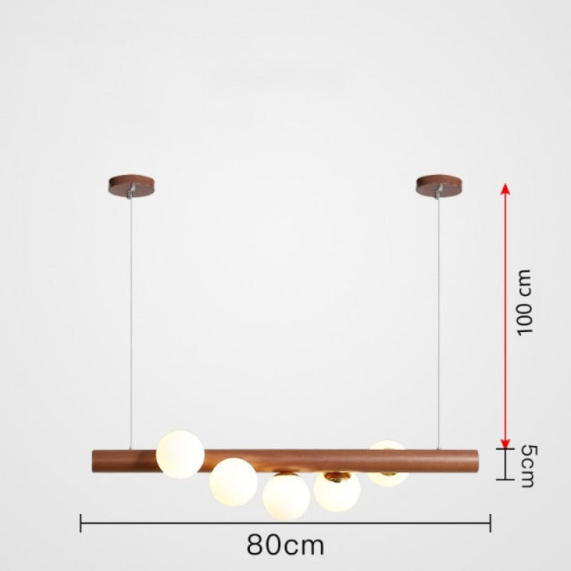 Bulbs Collar Wooden Chandelier - AiDeco.co.uk