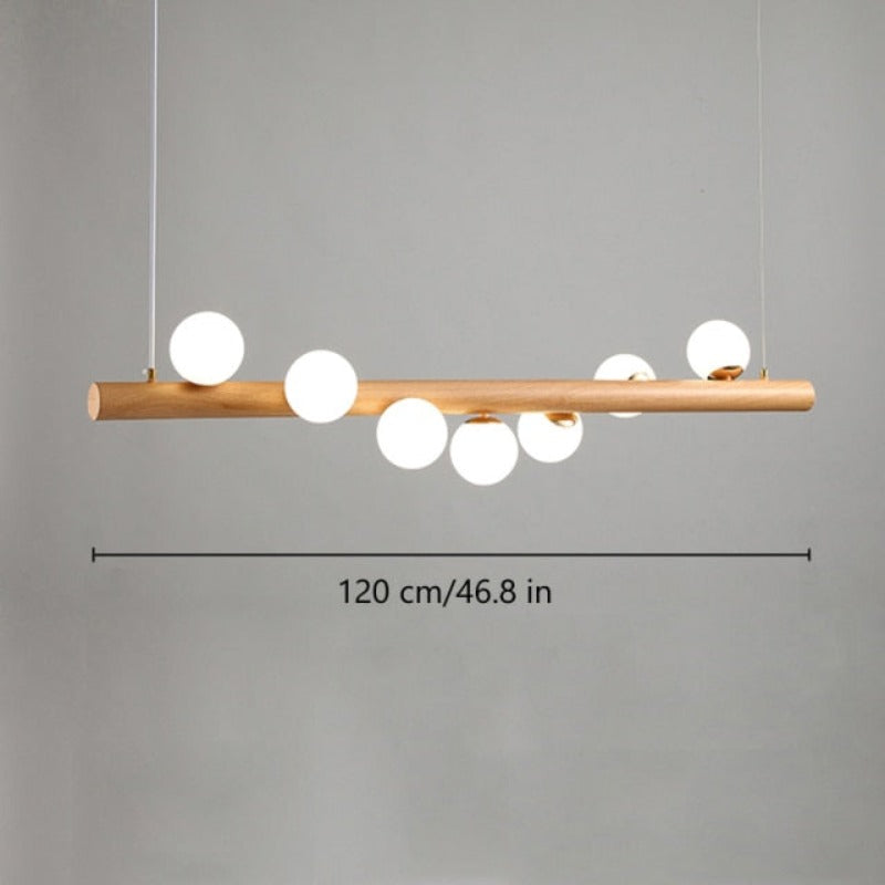 Bulbs Collar Wooden Chandelier - AiDeco.co.uk
