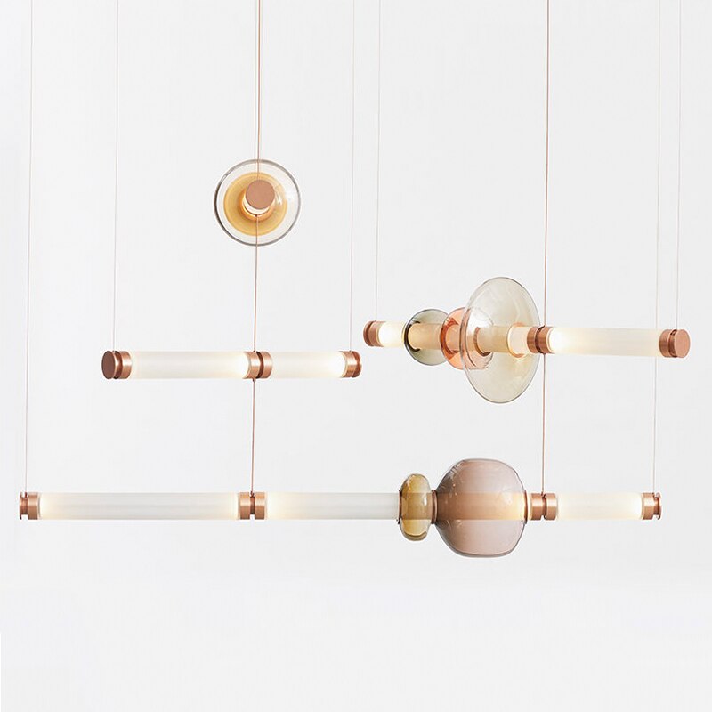Golden Glass Art Chandelier - AiDeco.co.uk
