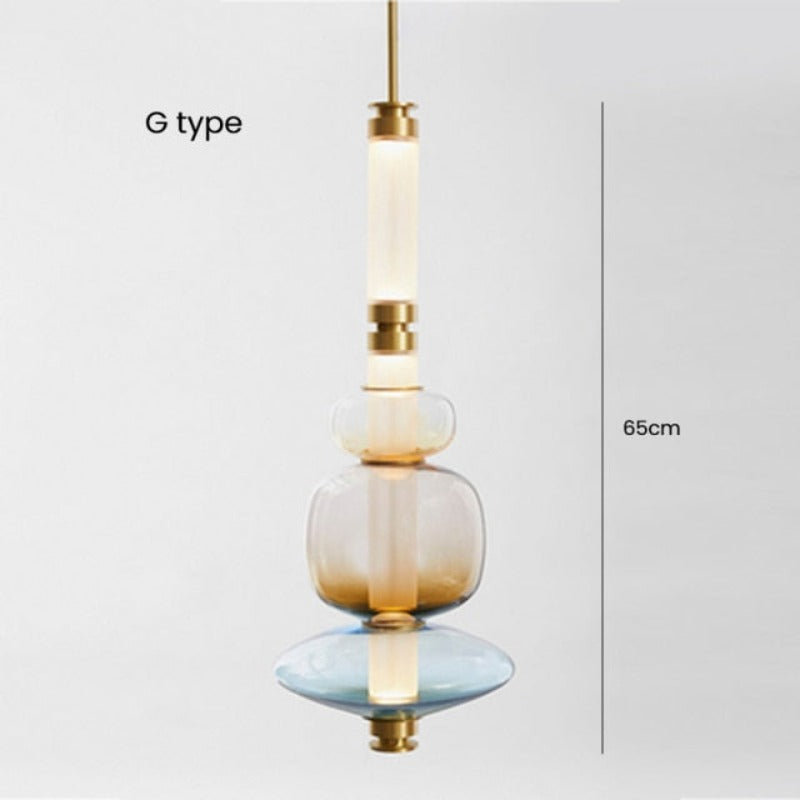 Golden Glass Art Chandelier - AiDeco.co.uk