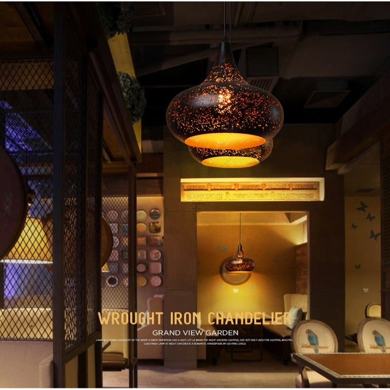 Industrial Starry Warm Pendant Lamp - AiDeco.co.uk