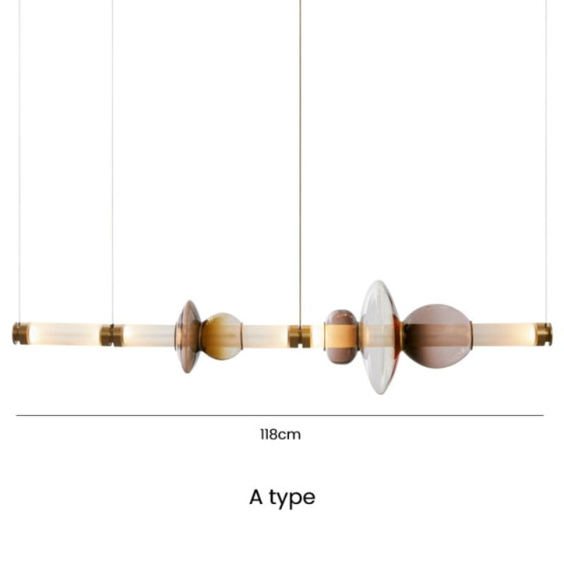 Golden Glass Art Chandelier - AiDeco.co.uk