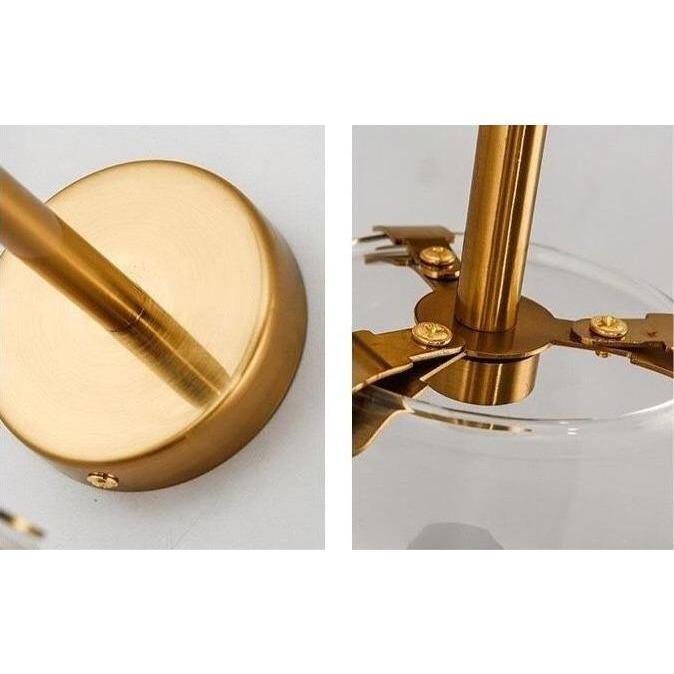 Glass Luminaire Wall Light, Gold, Black - AiDeco.co.uk