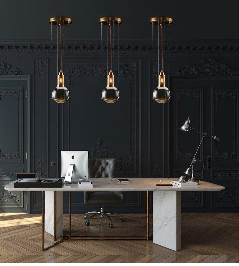AV Crystal Glass Ball Stone Pendant Light - AiDeco.co.uk