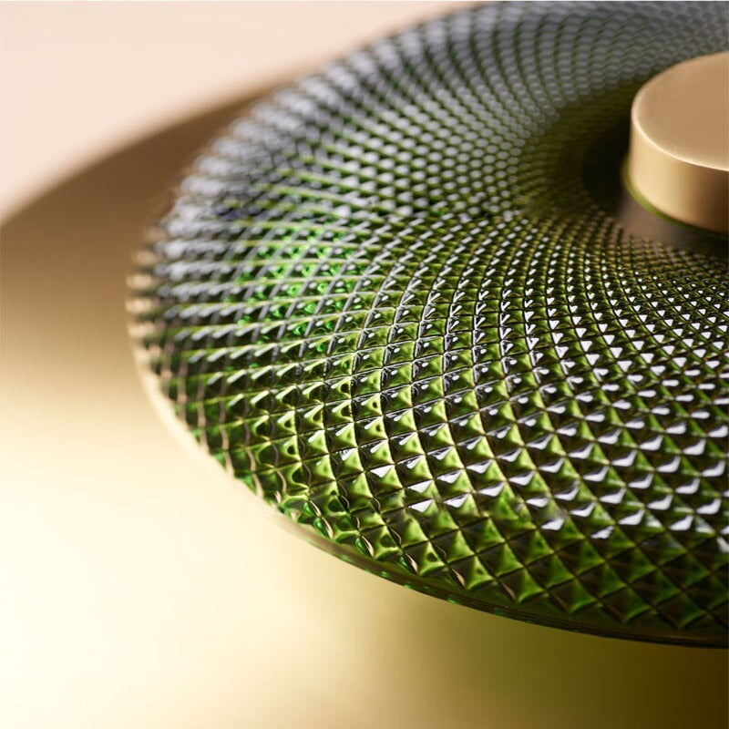 Circular Modern Art Deco Green Wall Lamp - AiDeco.co.uk