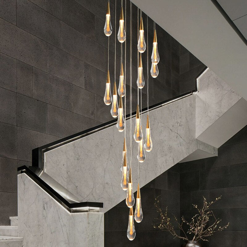 Waterdrop Fire Crystal Pendant Light - AiDeco.co.uk