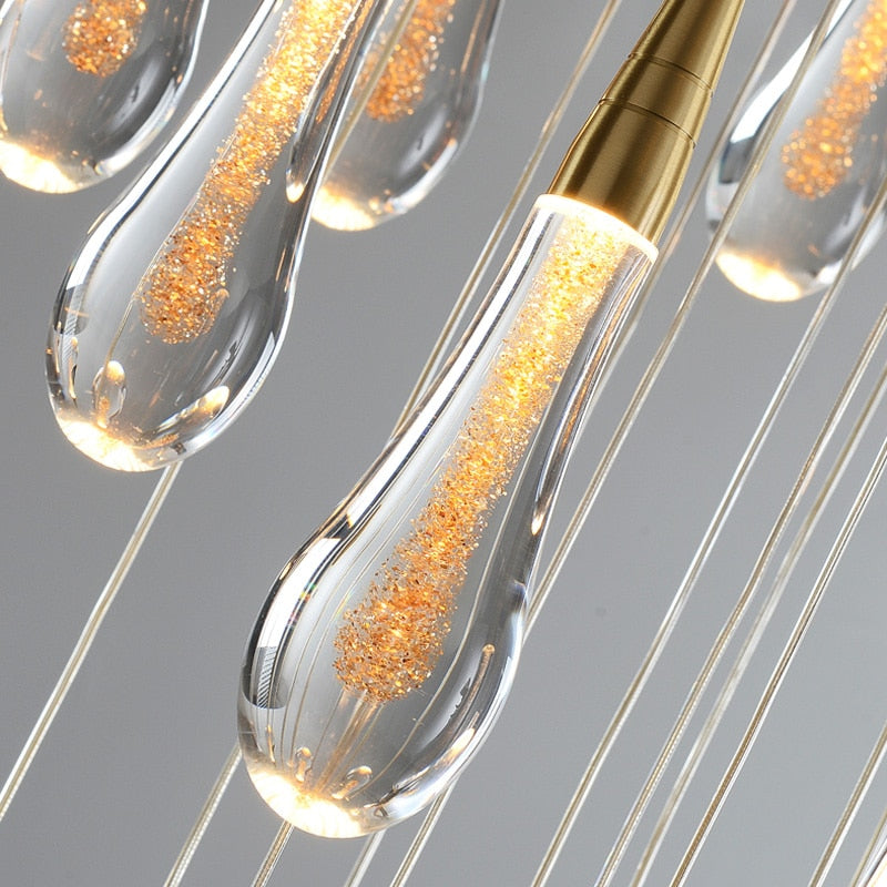 Waterdrop Fire Crystal Pendant Light - AiDeco.co.uk