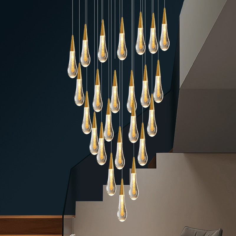 Waterdrop Fire Crystal Pendant Light - AiDeco.co.uk