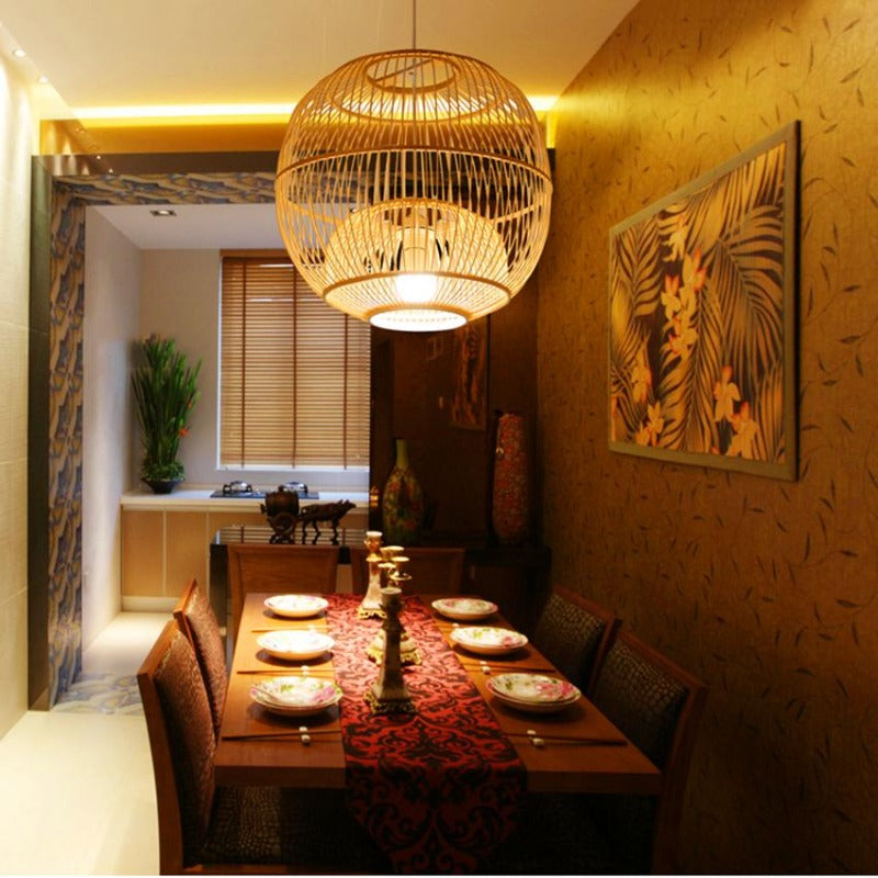 Calico - Bamboo Pendant Hanging Light - AiDeco.co.uk