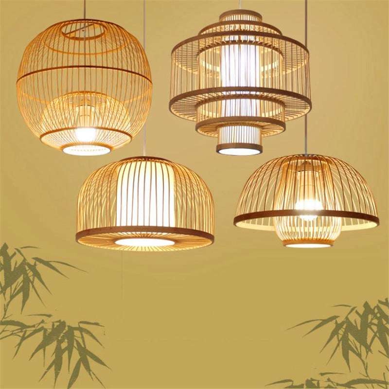 Calico - Bamboo Pendant Hanging Light - AiDeco.co.uk