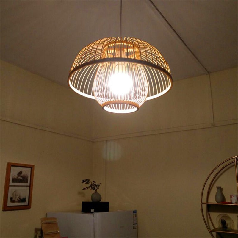 Calico - Bamboo Pendant Hanging Light - AiDeco.co.uk