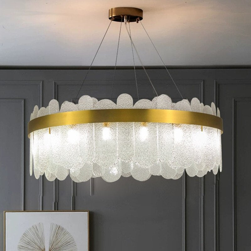Ocean Crystal Glass Chandelier Lighting - AiDeco.co.uk