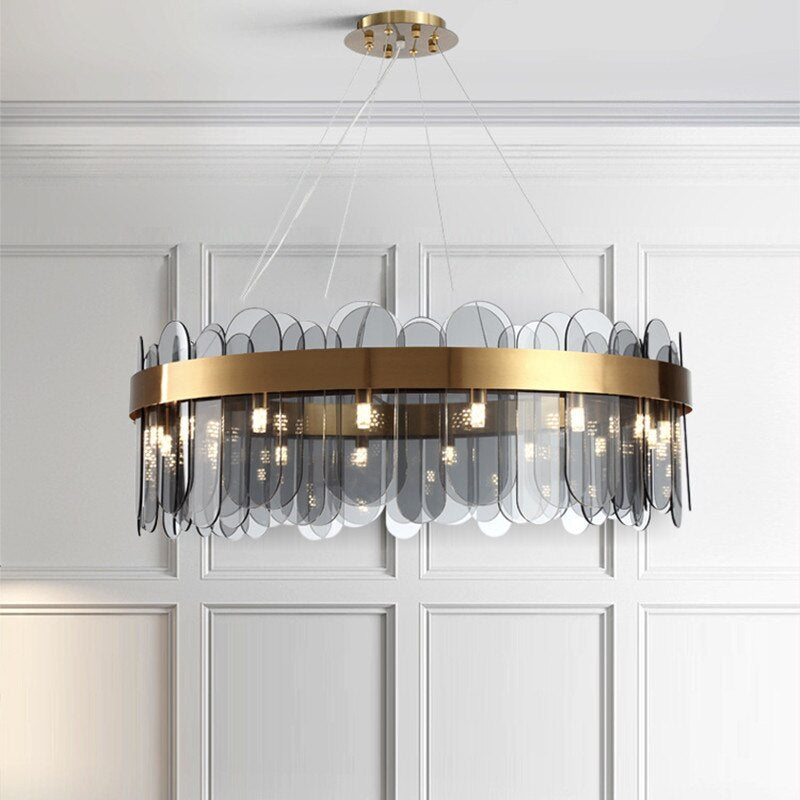 Ocean Crystal Glass Chandelier Lighting - AiDeco.co.uk