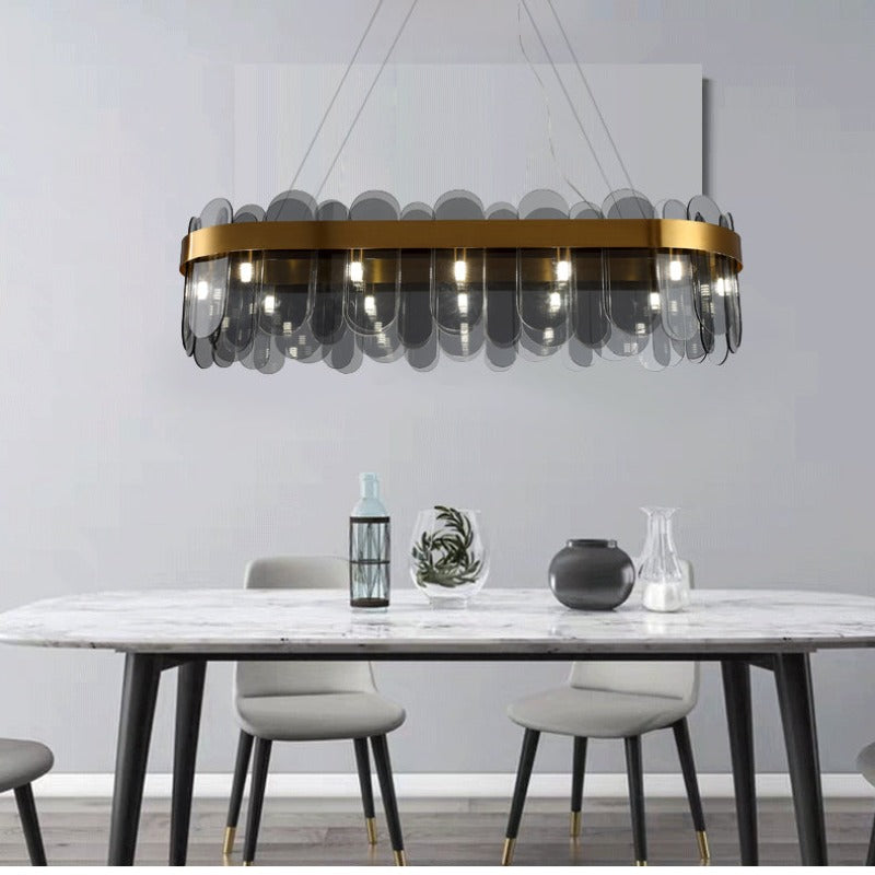 Ocean Crystal Glass Chandelier Lighting - AiDeco.co.uk