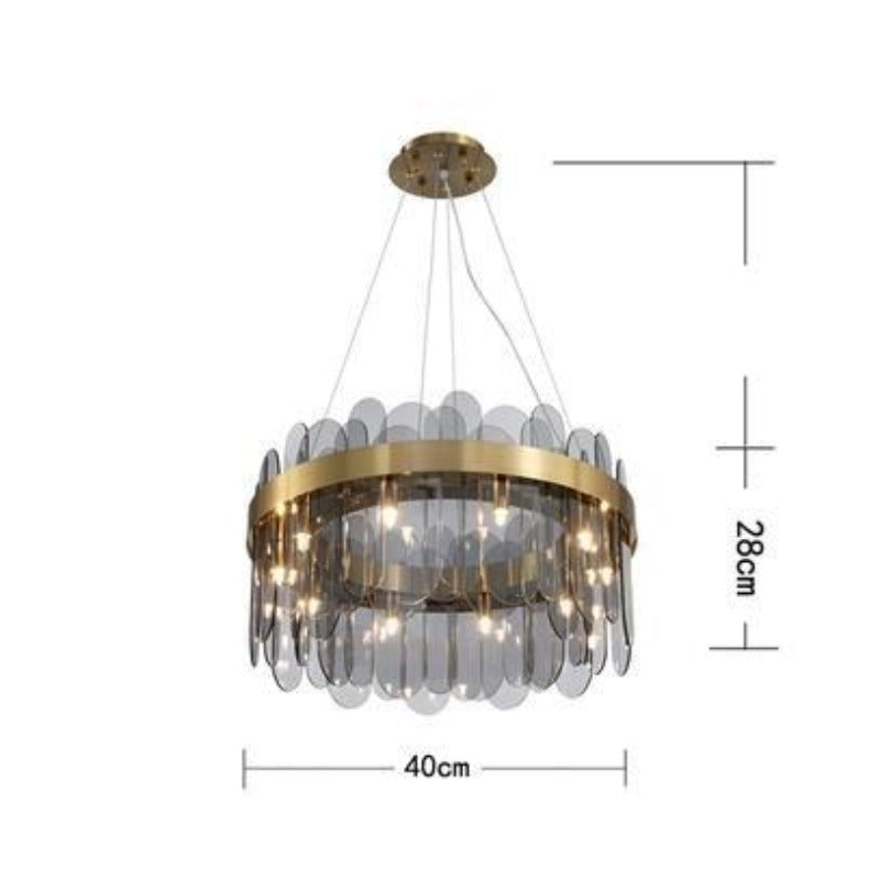 Ocean Crystal Glass Chandelier Lighting - AiDeco.co.uk